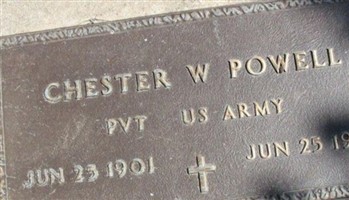 Pvt Chester W. Powell Pvt Chester W. Powell