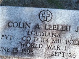 Pvt Colin A LeBleu, Jr