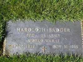 Pvt Harold H. Badger