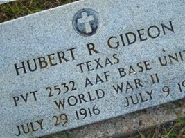 Pvt Hubert R. Gideon Pvt Hubert R. Gideon