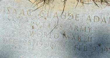 Pvt Isacc Claude Adams Pvt Isacc Claude Adams