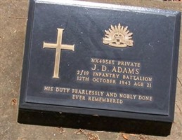 Pvt J. D. Adams