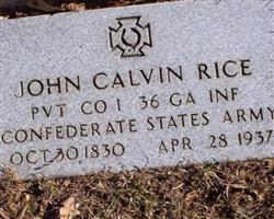Pvt John Calvin Rice