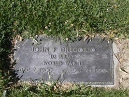 Pvt John F. Gregorio