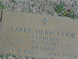 Pvt Larry Dean Cook Pvt Larry Dean Cook