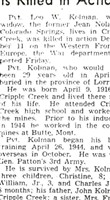 Pvt Leo W. Kolman Pvt Leo W. Kolman