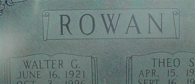 Pvt Walter George Rowan Pvt Walter George Rowan