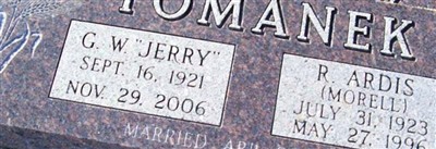 R Ardis Morrell Tomanek R Ardis Morrell Tomanek