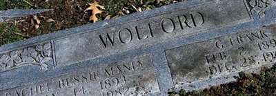 Rachel Bessie Manly Wolford Rachel Bessie Manly Wolford