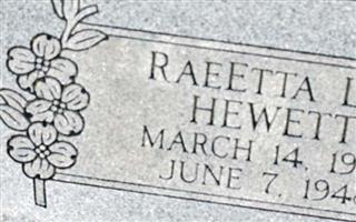 Rae Etta Lee Hewett