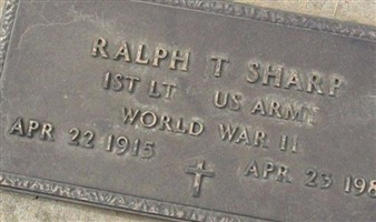 Ralph T. Sharp Ralph T. Sharp