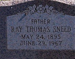 Ray Thomas Sneed Ray Thomas Sneed