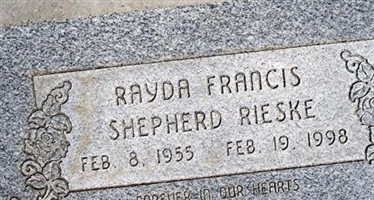 Rayda Francis Shepherd Rieske Rayda Francis Shepherd Rieske