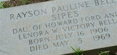 Rayson Pauline Bell Sipes Rayson Pauline Bell Sipes