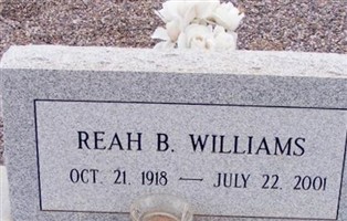 Reah Ella Bigler Williams Reah Ella Bigler Williams
