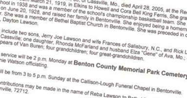 Reba Mae Ferris Lawson
