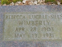 Rebecca Lucille Sills Wimberly Rebecca Lucille Sills Wimberly