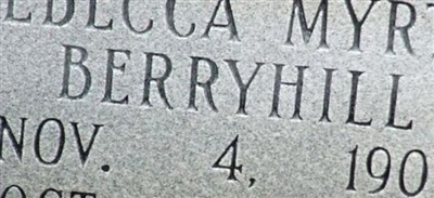 Rebecca Myrtle Berryhill Nicholson Rebecca Myrtle Berryhill Nicholson
