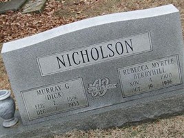 Rebecca Myrtle Berryhill Nicholson Rebecca Myrtle Berryhill Nicholson