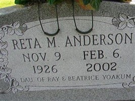 Reta M Anderson