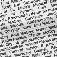 Retha B McCoy Retha B McCoy