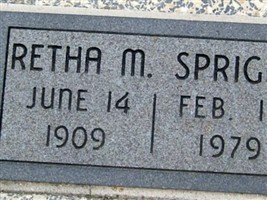 Retha M Hill Spriggs