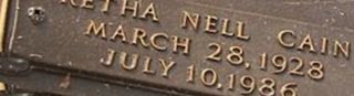 Retha Nell Cain Brannon Retha Nell Cain Brannon