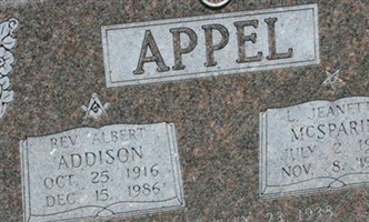 Rev Albert Addison Appel Rev Albert Addison Appel