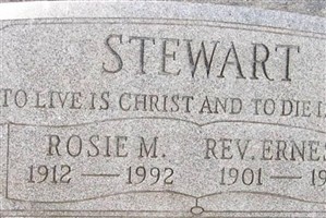 Rev Ernest B Stewart Rev Ernest B Stewart