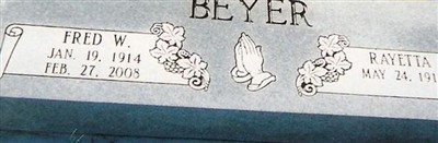 Rev Fred W. Beyer