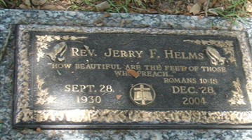 Rev Jerry F. Helms Rev Jerry F. Helms