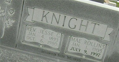 Rev Jesse G. Knight Rev Jesse G. Knight