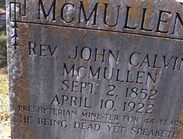 Rev John Calvin McMullen Rev John Calvin McMullen
