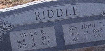Rev John T Riddle Rev John T Riddle
