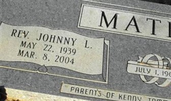 Rev Johnny L. Mathis Rev Johnny L. Mathis