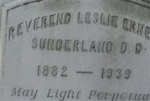 Rev Leslie Ernest Sunderland