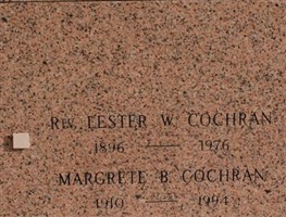 Rev Lester W. Cochran