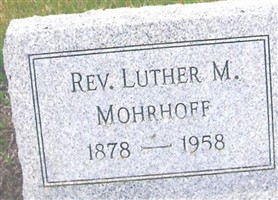 Rev Luther M. Mohrhoff Rev Luther M. Mohrhoff