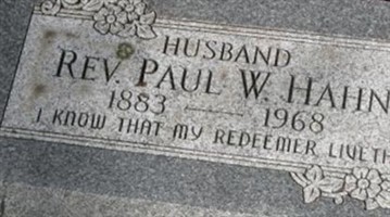 Rev Paul W Hahn