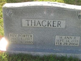 Rev Porter Thacker