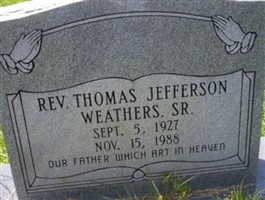 Rev Thomas Jefferson Weathers, Sr