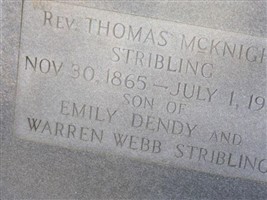 Rev Thomas McKnight Stribling Rev Thomas McKnight Stribling