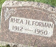 Rhea H Forman Rhea H Forman