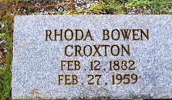 Rhoda Bowen Croxton Rhoda Bowen Croxton