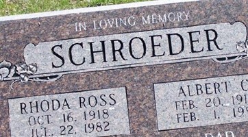 Rhoda Ross Schroeder Rhoda Ross Schroeder