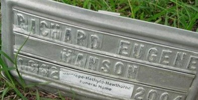 Richard Eugene Hanson Richard Eugene Hanson