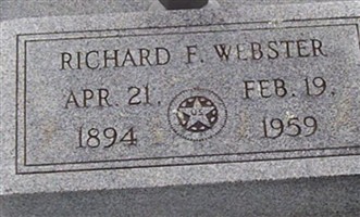 Richard F. Webster Richard F. Webster