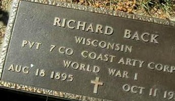 Richard G Back Richard G Back