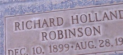 Richard Holland Robinson Richard Holland Robinson