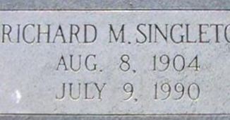 Richard M Singleton Richard M Singleton